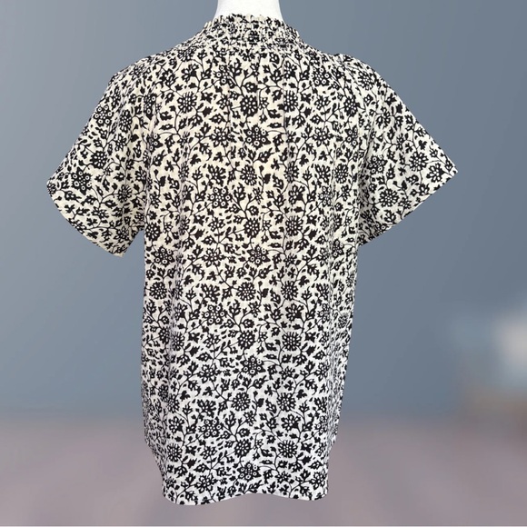 THML Center Stripe Floral Blouse | Like New - Picture 7 of 10